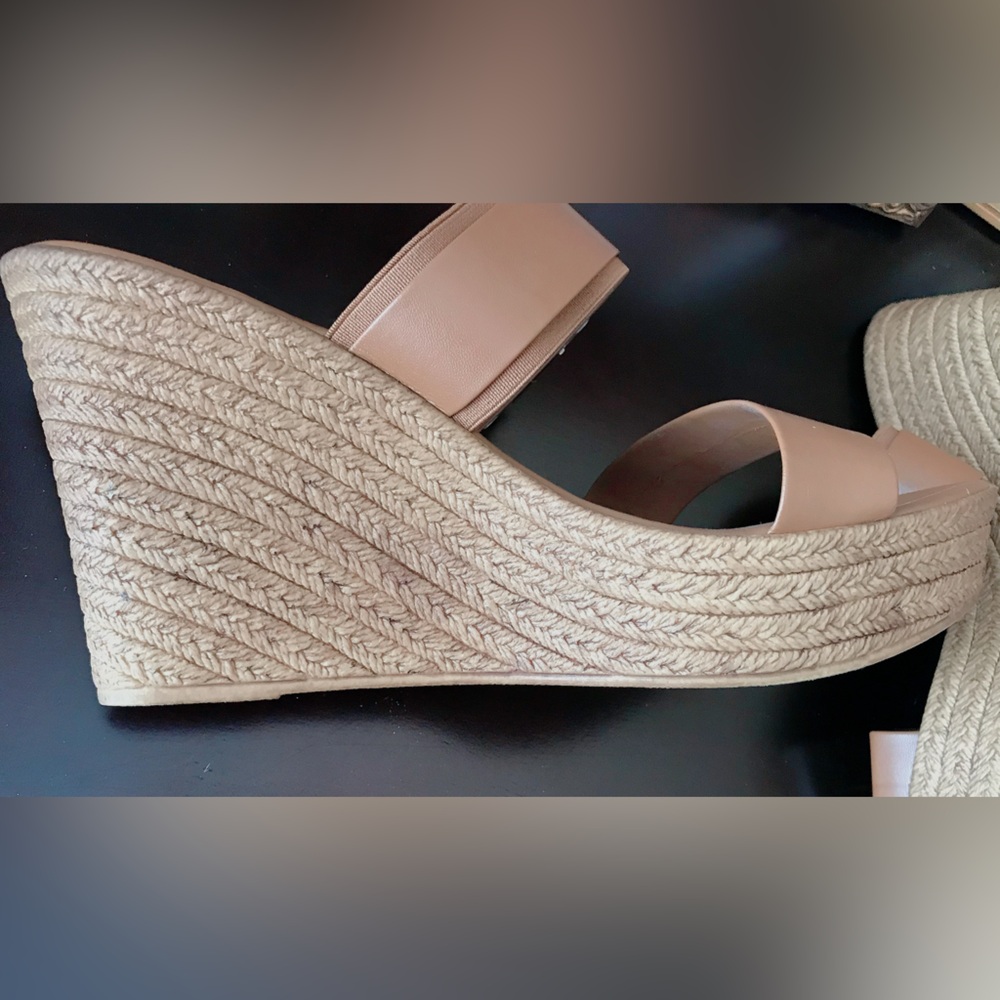 Italian Shoemakers Women's Tan Wedge Sandals - Picture 3 of 5